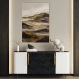 Abstract 1872 Canvas Art 18" x 24" / 45 x 60 cm / Black