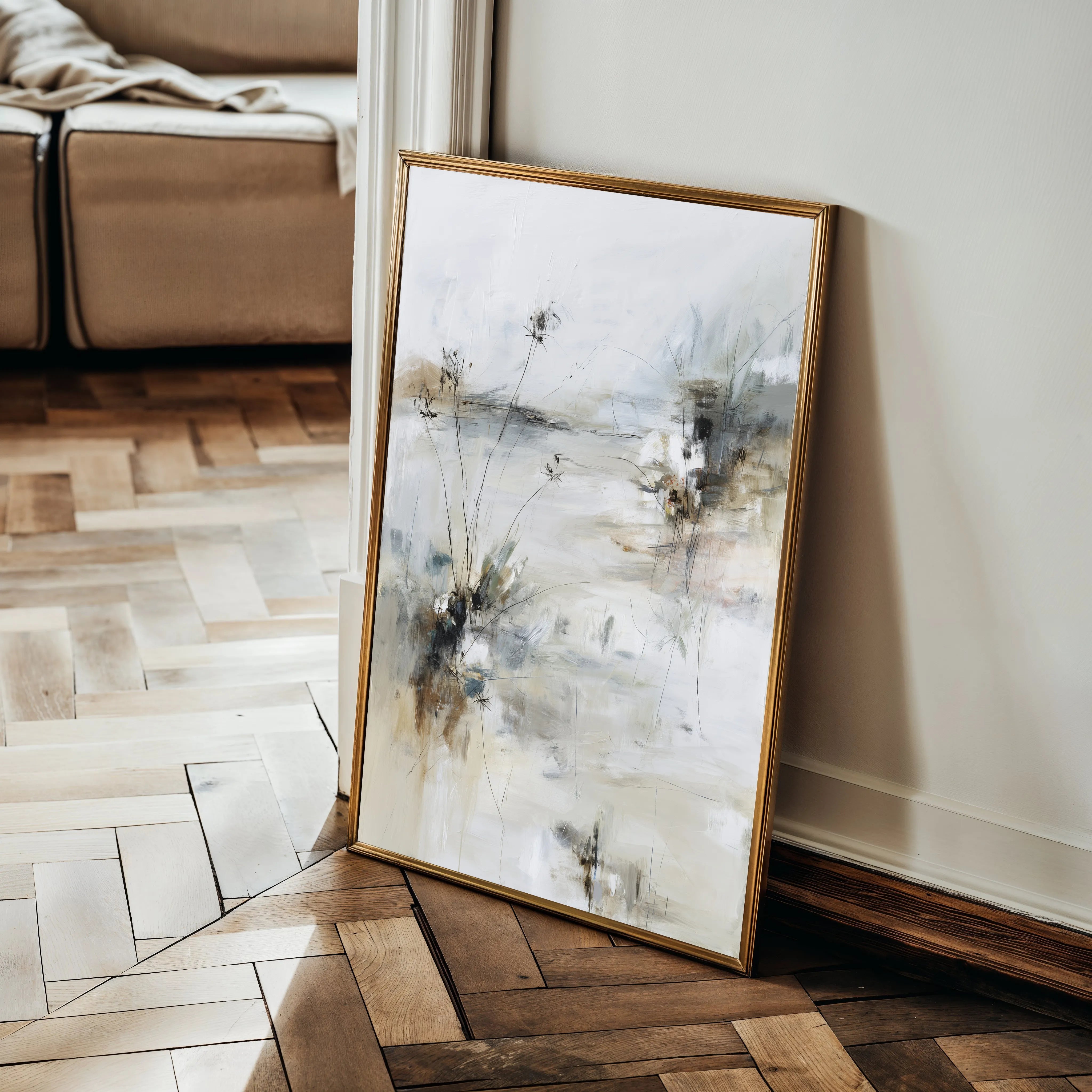 Abstract 1873 Canvas Art 18" x 24" / 45 x 60 cm / Black