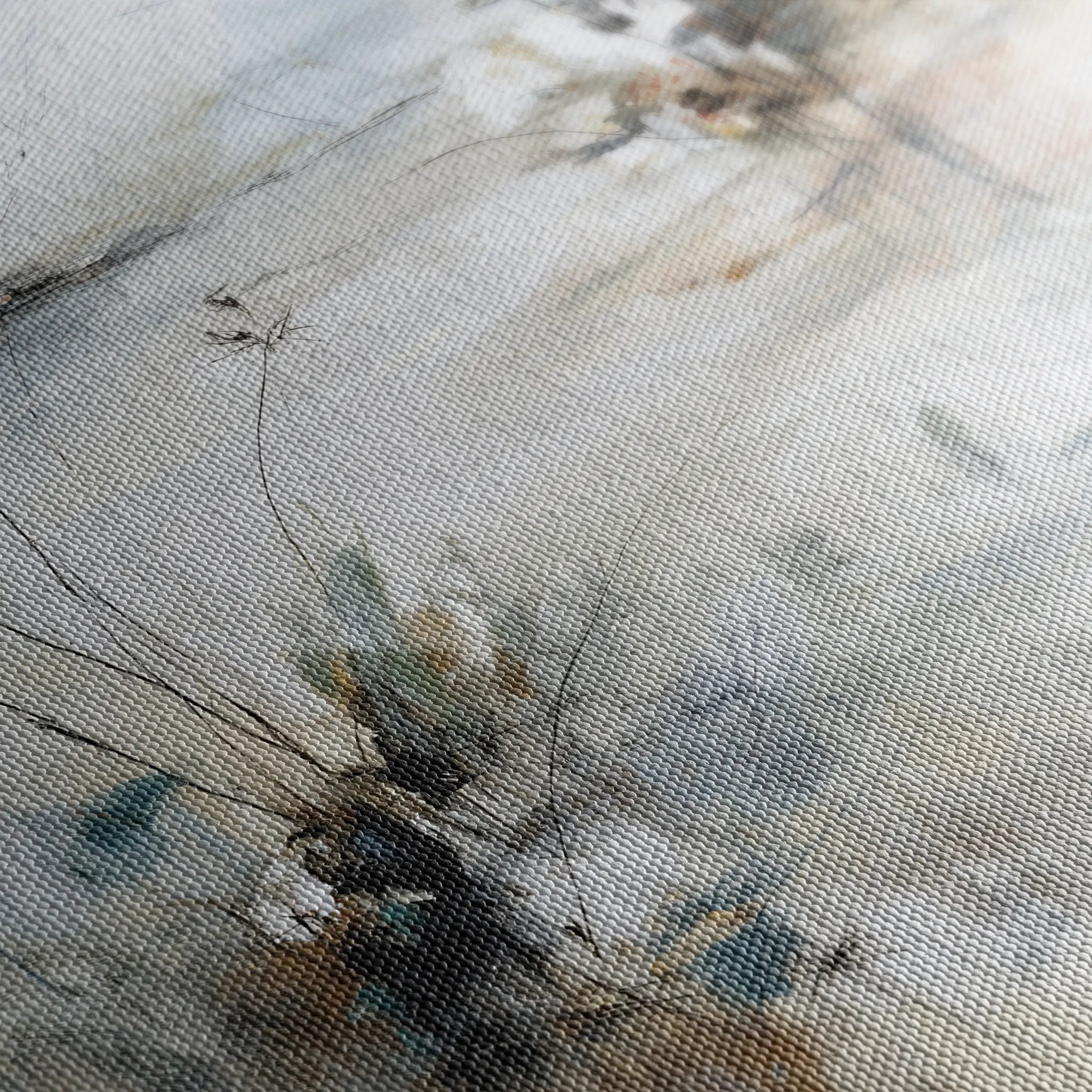 Abstract 1873 Canvas Art 18" x 24" / 45 x 60 cm / Black