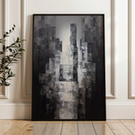 Abstract 1874 Canvas Art 18" x 24" / 45 x 60 cm / Black