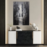 Abstract 1874 Canvas Art 18" x 24" / 45 x 60 cm / Black