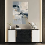 Abstract 1875 Canvas Art 18" x 24" / 45 x 60 cm / Black