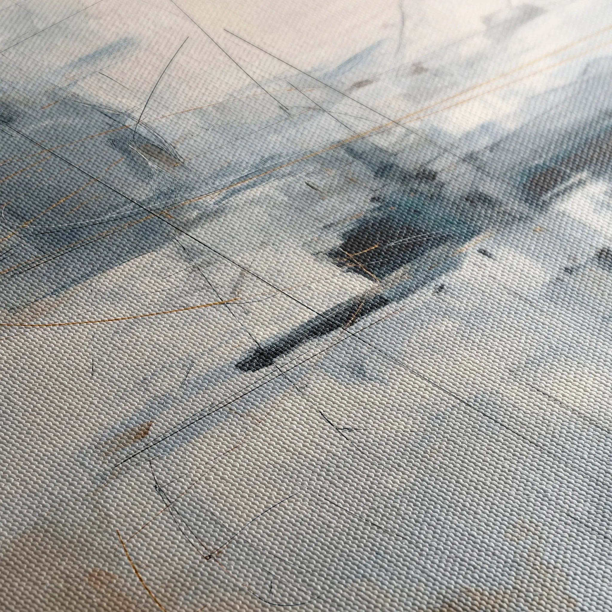 Abstract 1875 Canvas Art 18" x 24" / 45 x 60 cm / Black