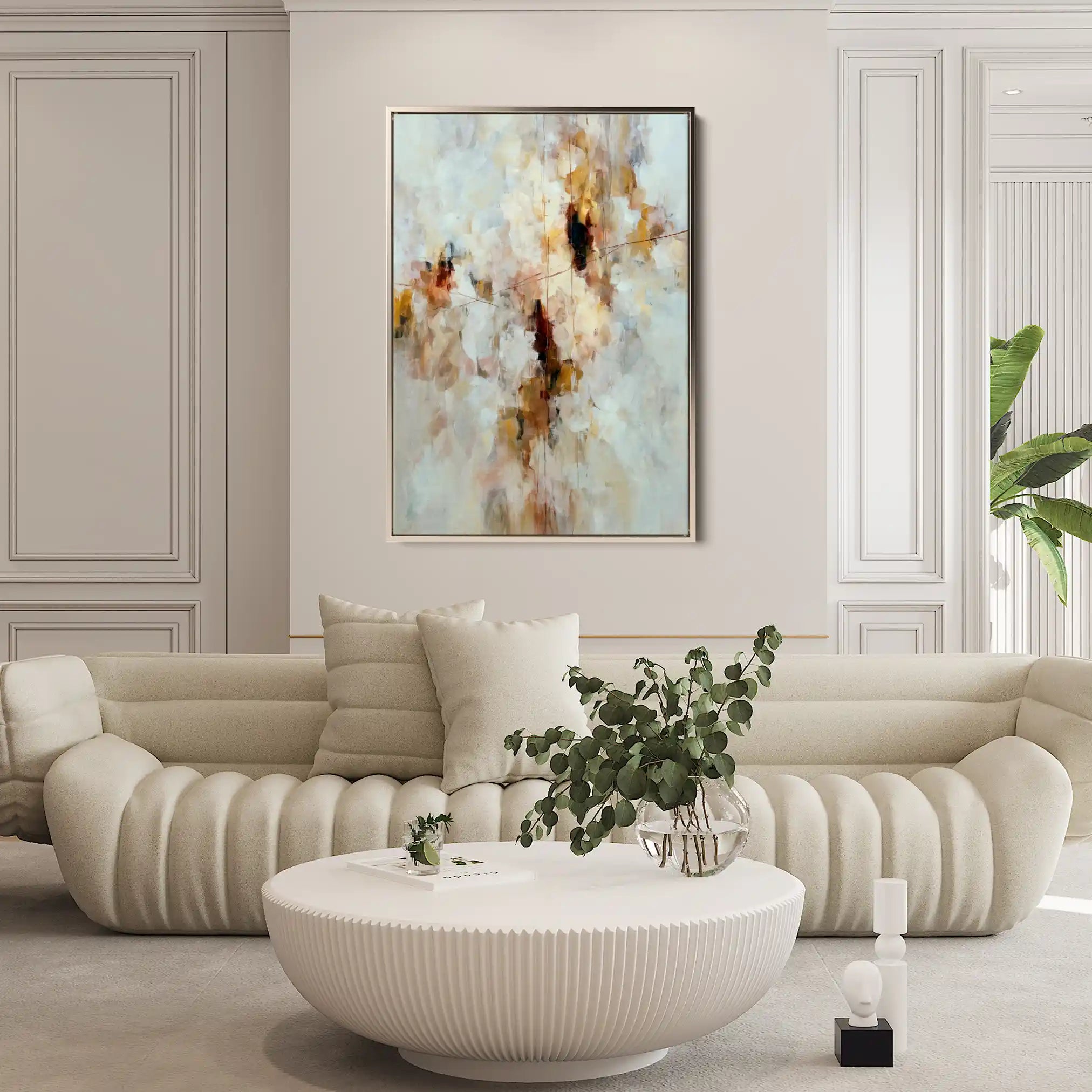 Abstract 1876 Canvas Art 18" x 24" / 45 x 60 cm / Black