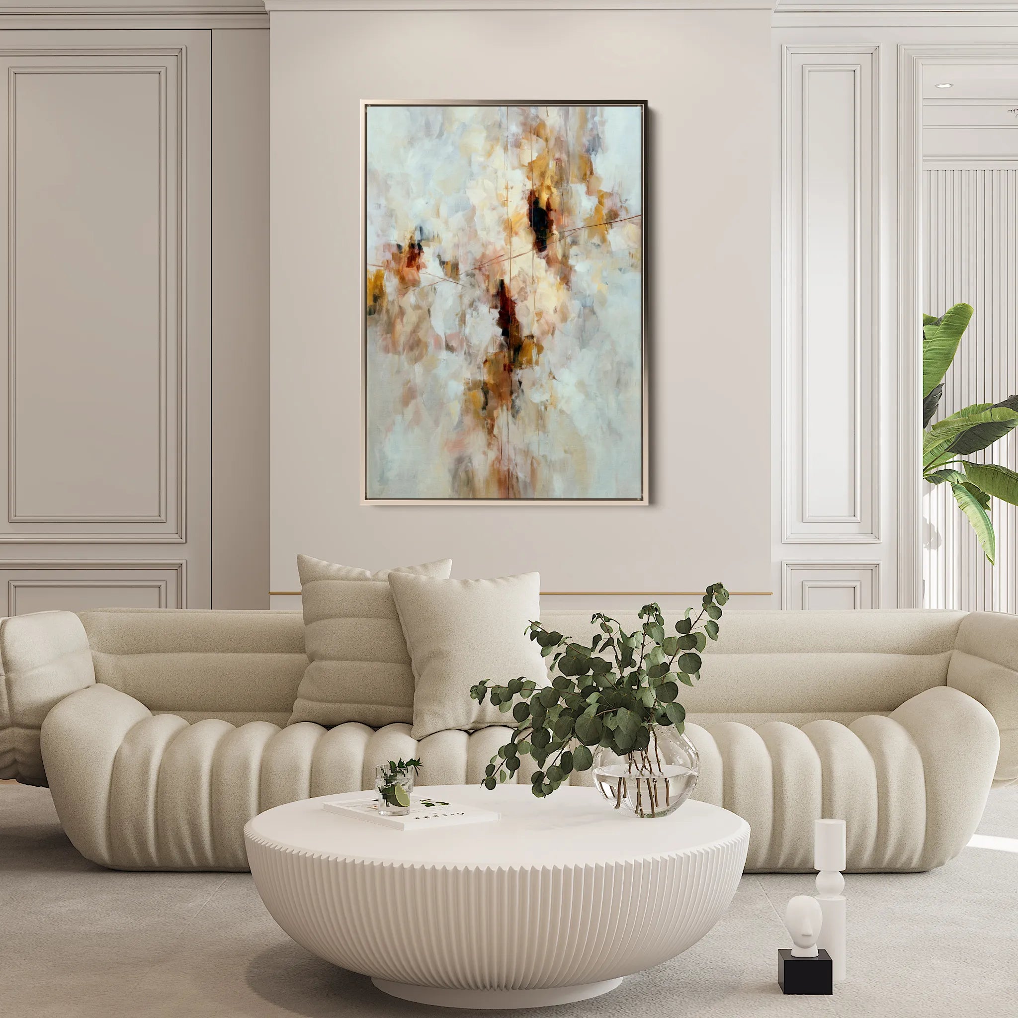 Abstract 1876 Canvas Art 18" x 24" / 45 x 60 cm / Black