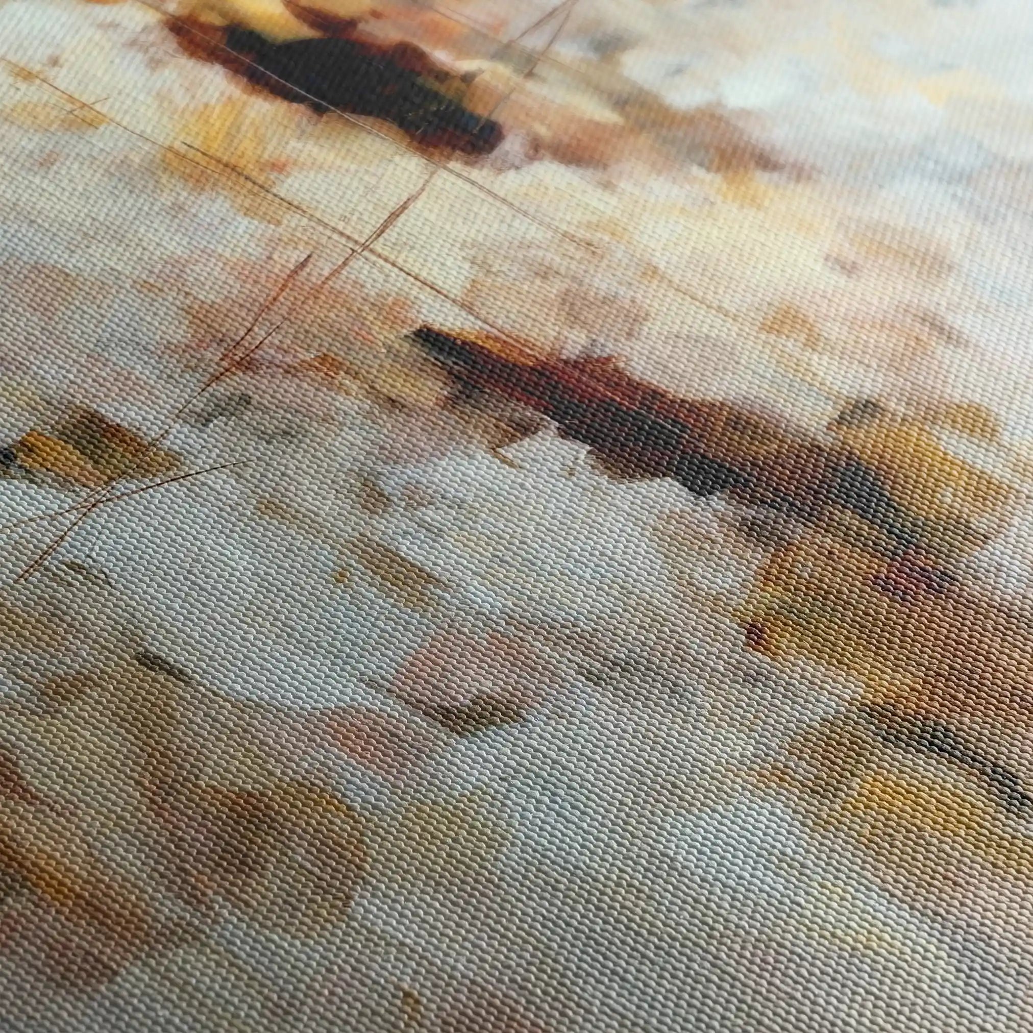Abstract 1876 Canvas Art 18" x 24" / 45 x 60 cm / Black