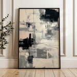 Abstract 1878 Canvas Art 18" x 24" / 45 x 60 cm / Black