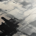 Abstract 1878 Canvas Art 18" x 24" / 45 x 60 cm / Black