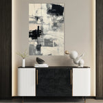 Abstract 1879 Canvas Art 18" x 24" / 45 x 60 cm / Black
