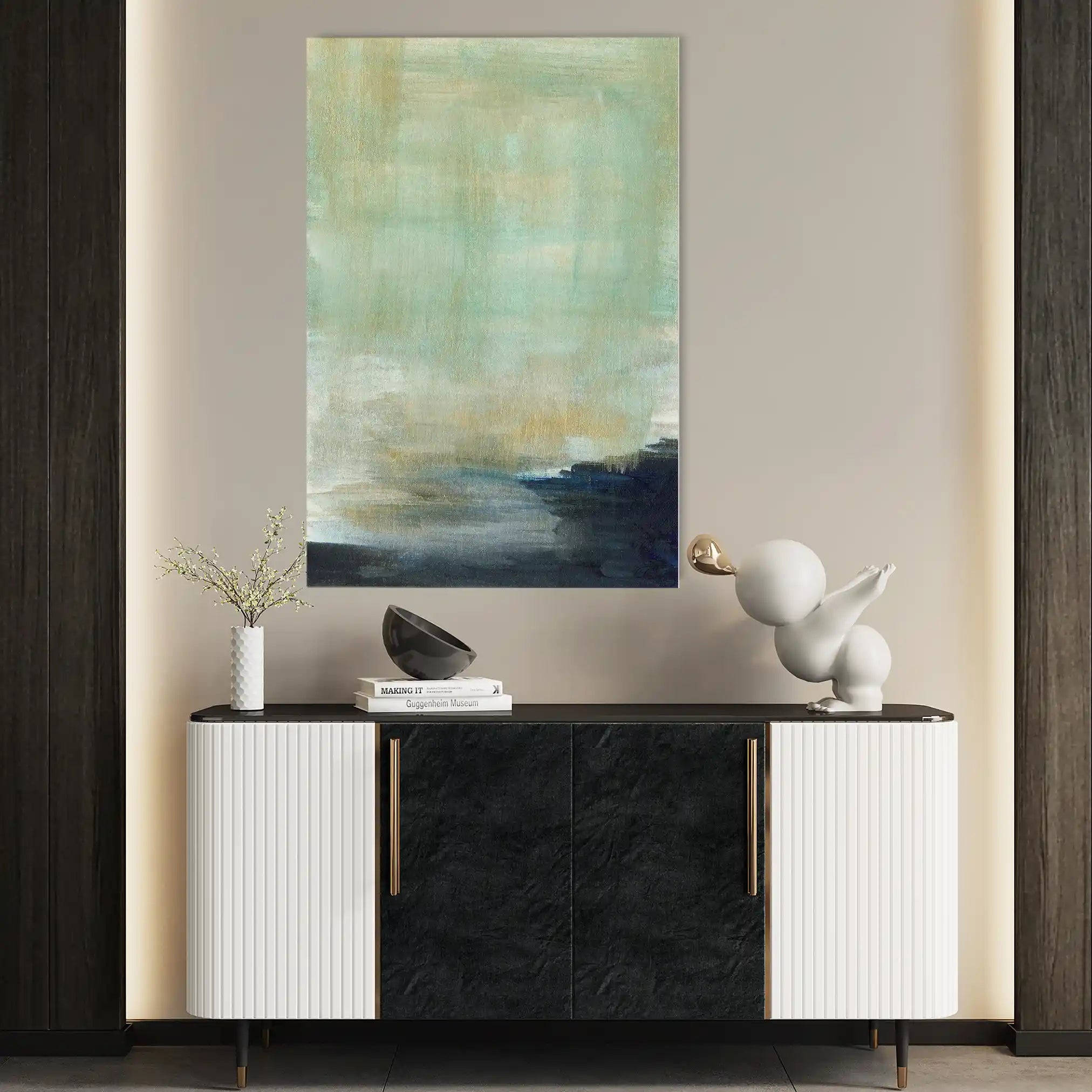 Abstract 188 Canvas Art 60 x 40 cm / Black