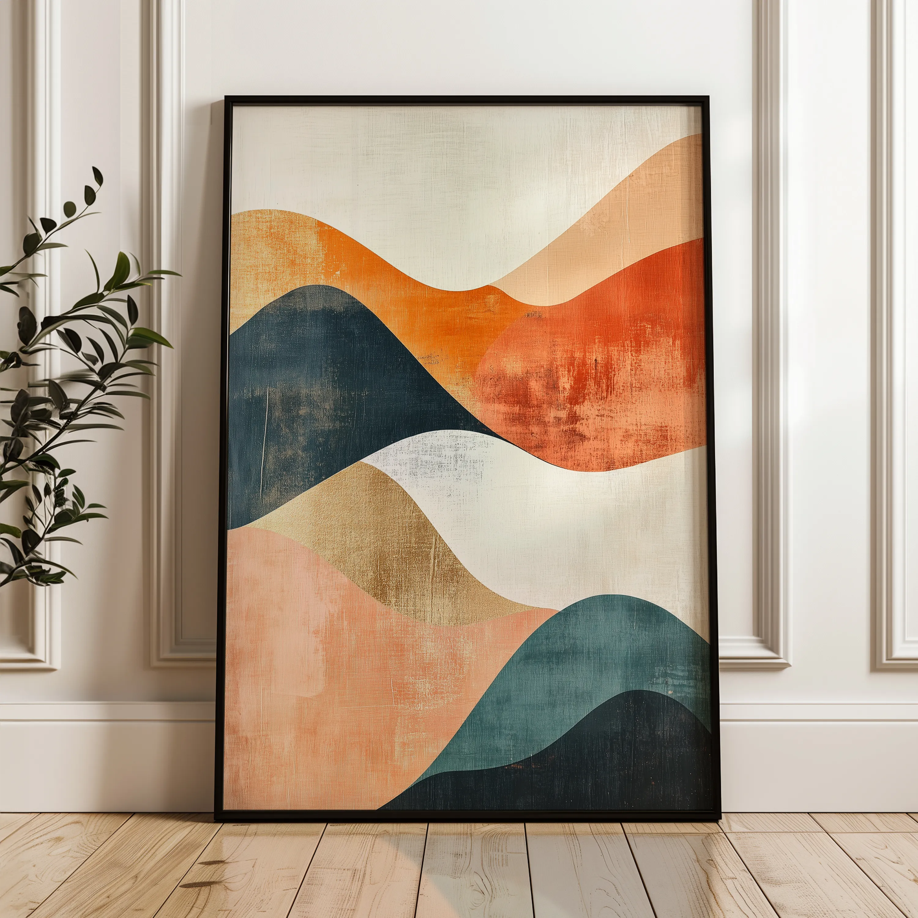 Boho 188 Canvas Art 18" x 24" / 45 x 60 cm / Black