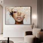 Portrait 188 Canvas Art 18" x 24" / 45 x 60 cm / Black