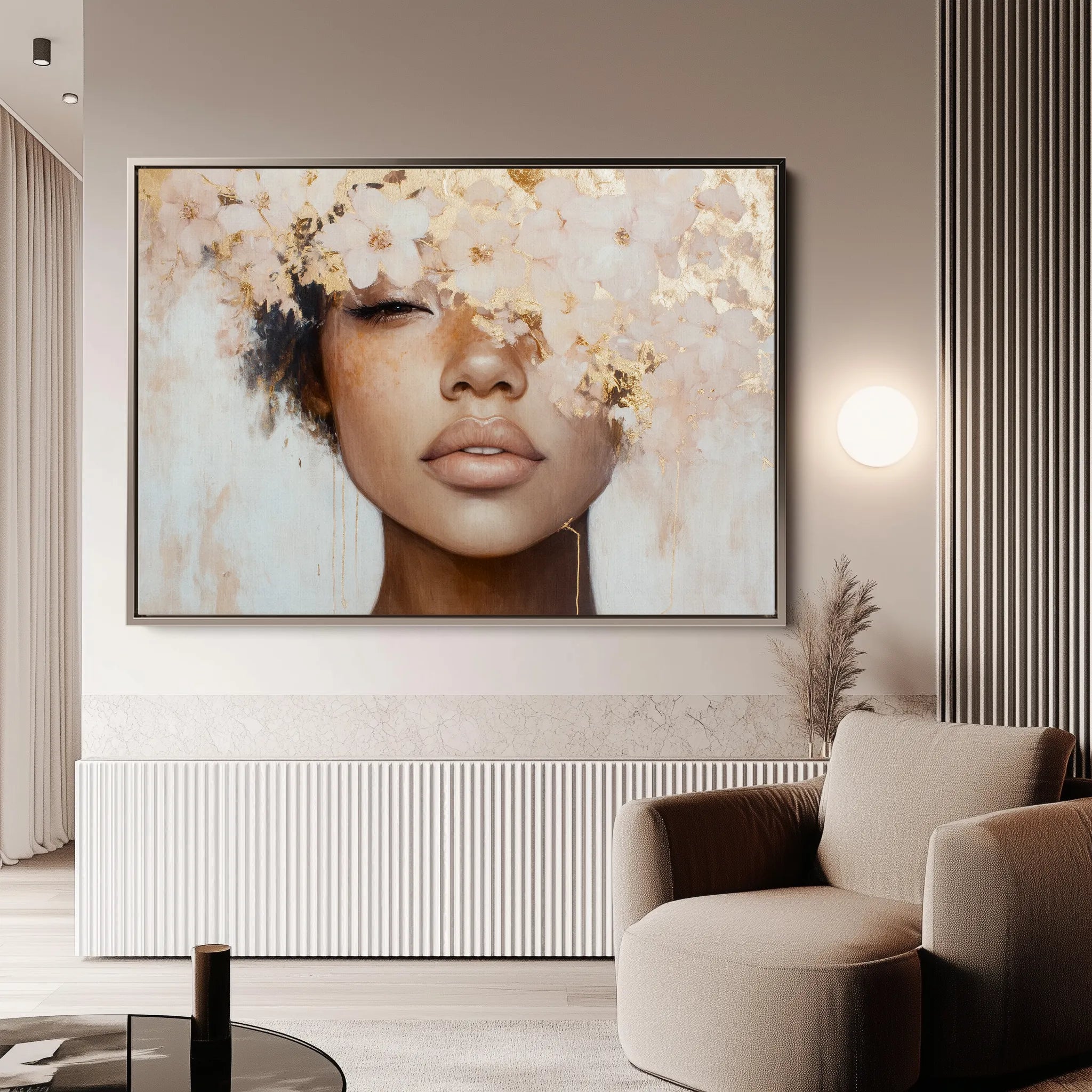 Portrait 188 Canvas Art 18" x 24" / 45 x 60 cm / Black