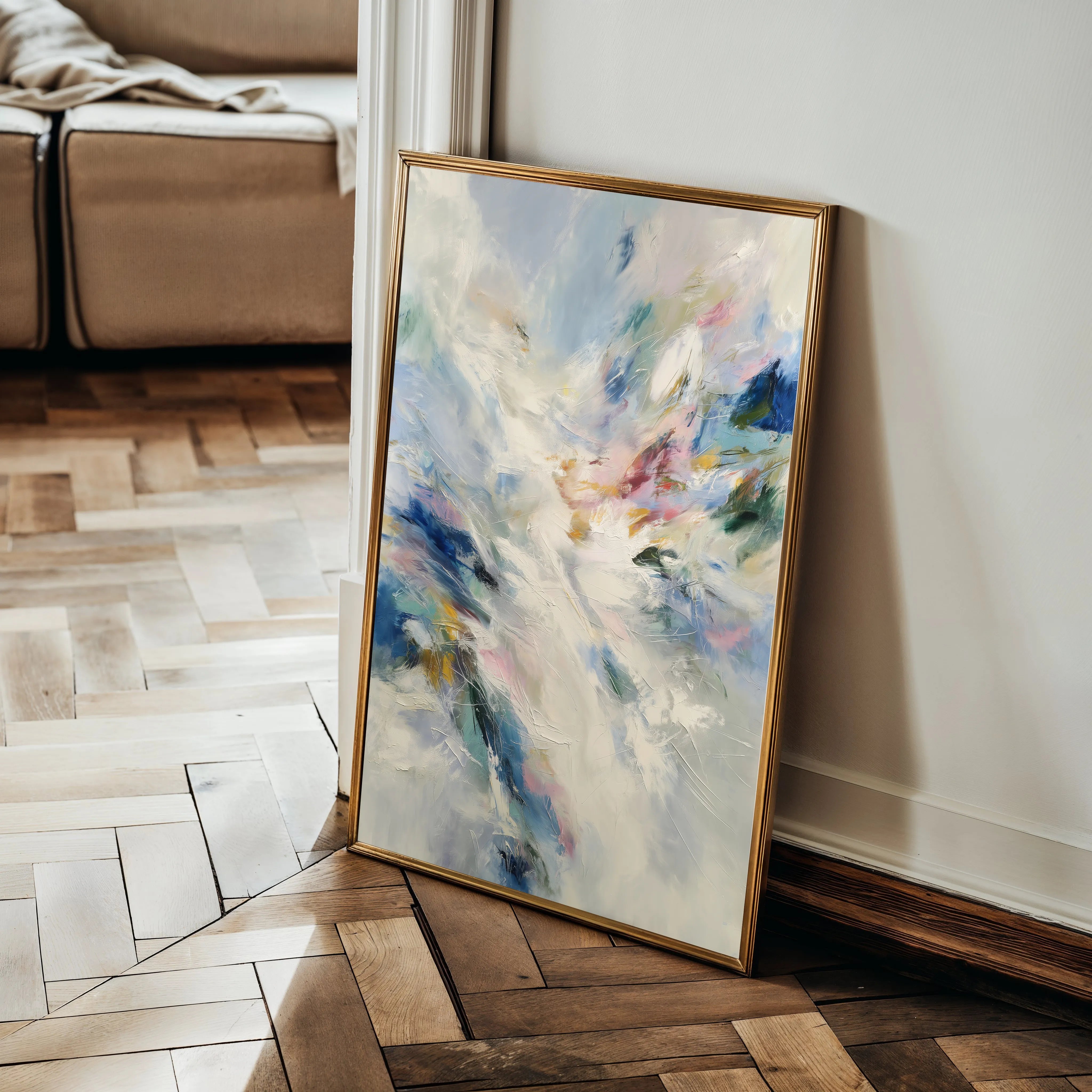 Abstract 1880 Canvas Art 18" x 24" / 45 x 60 cm / Black