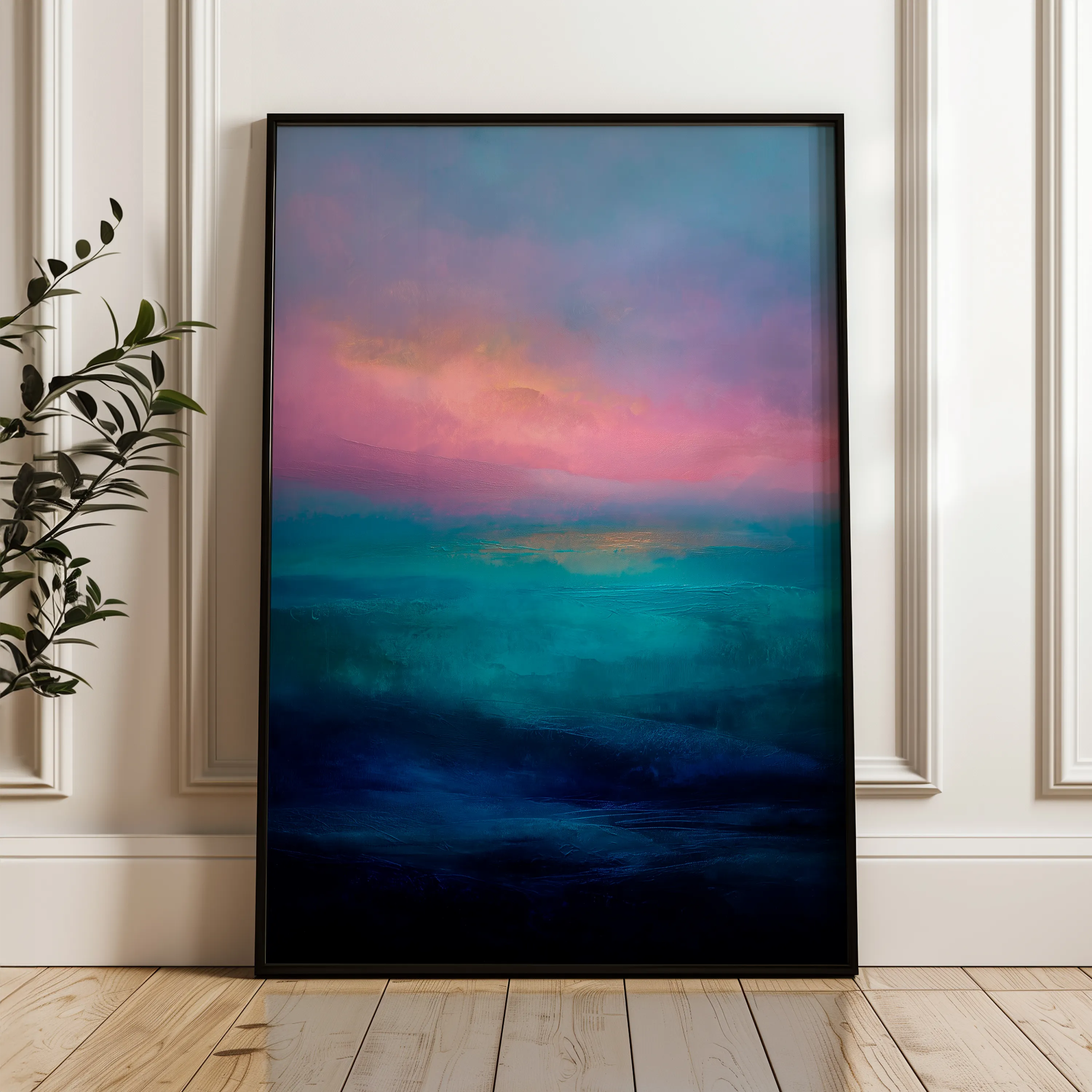 Abstract 1881 Canvas Art 18" x 24" / 45 x 60 cm / Black