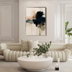 Abstract 1882 Canvas Art 18" x 24" / 45 x 60 cm / Black