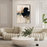 Abstract 1882 Canvas Art 18" x 24" / 45 x 60 cm / Black
