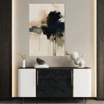 Abstract 1882 Canvas Art 18" x 24" / 45 x 60 cm / Black