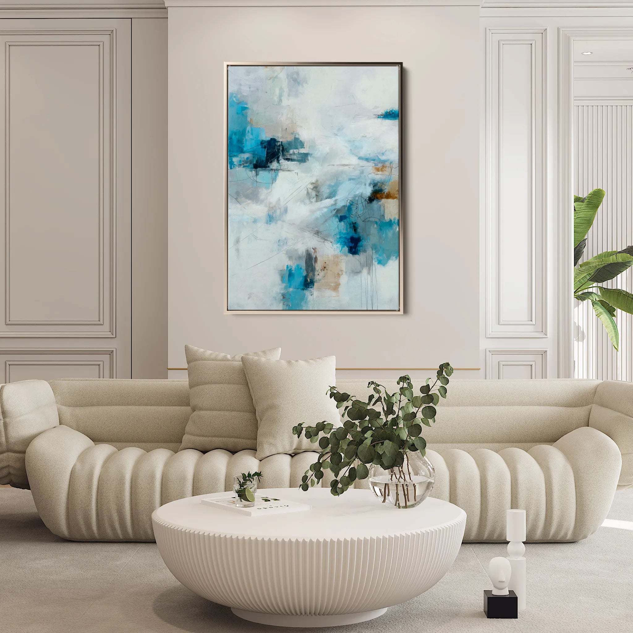 Abstract 1884 Canvas Art 18" x 24" / 45 x 60 cm / Black
