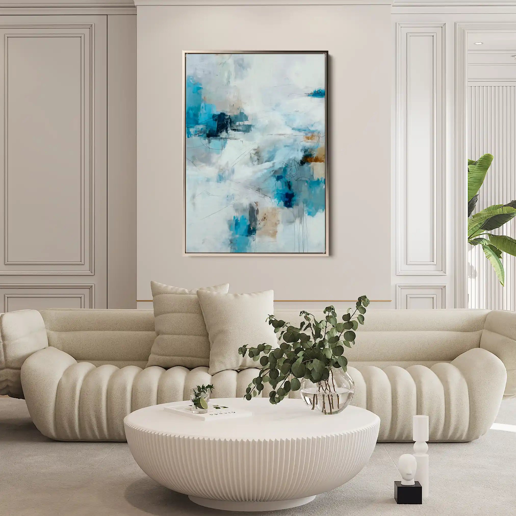 Abstract 1884 Canvas Art 60 x 40 cm / Black