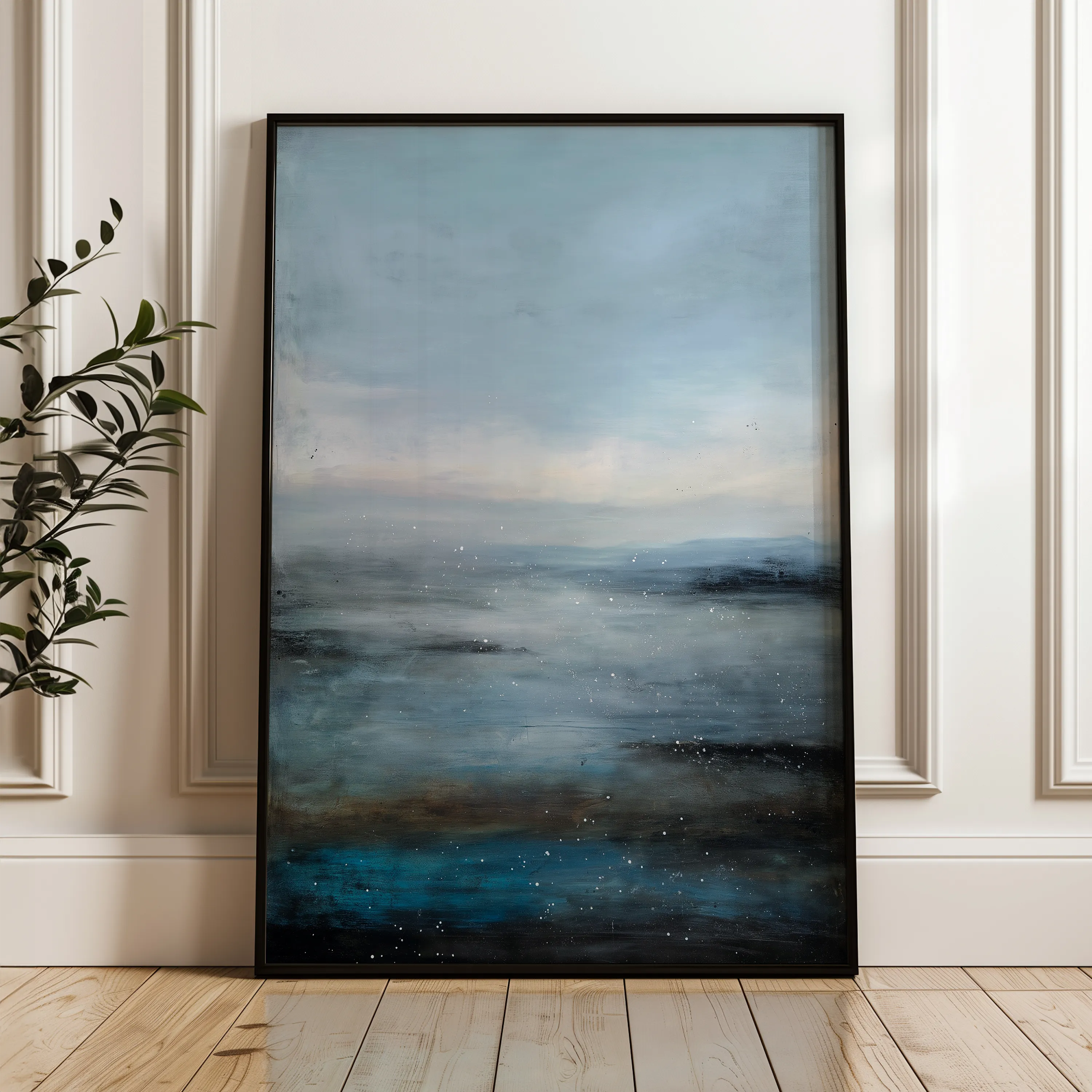 Abstract 1886 Canvas Art 18" x 24" / 45 x 60 cm / Black