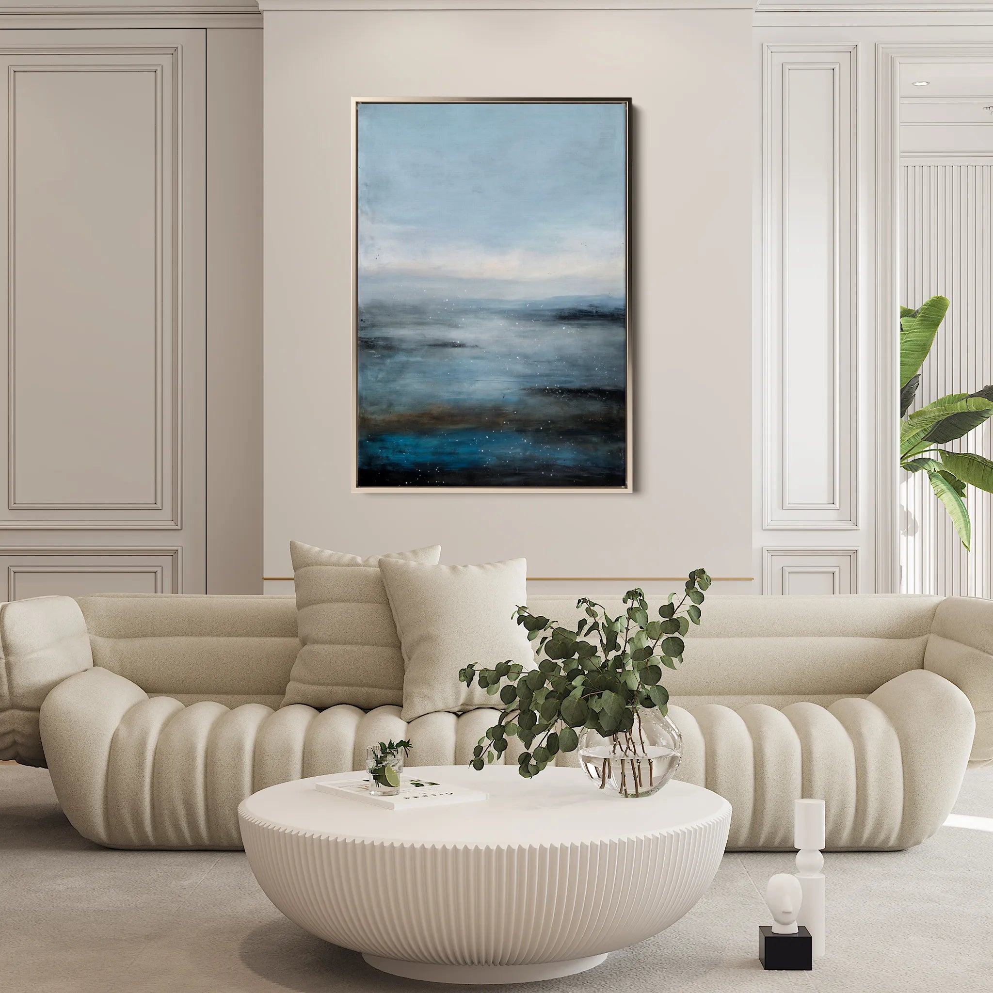 Abstract 1886 Canvas Art 18" x 24" / 45 x 60 cm / Black