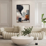 Abstract 1888 Canvas Art 18" x 24" / 45 x 60 cm / Black