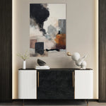 Abstract 1888 Canvas Art 18" x 24" / 45 x 60 cm / Black