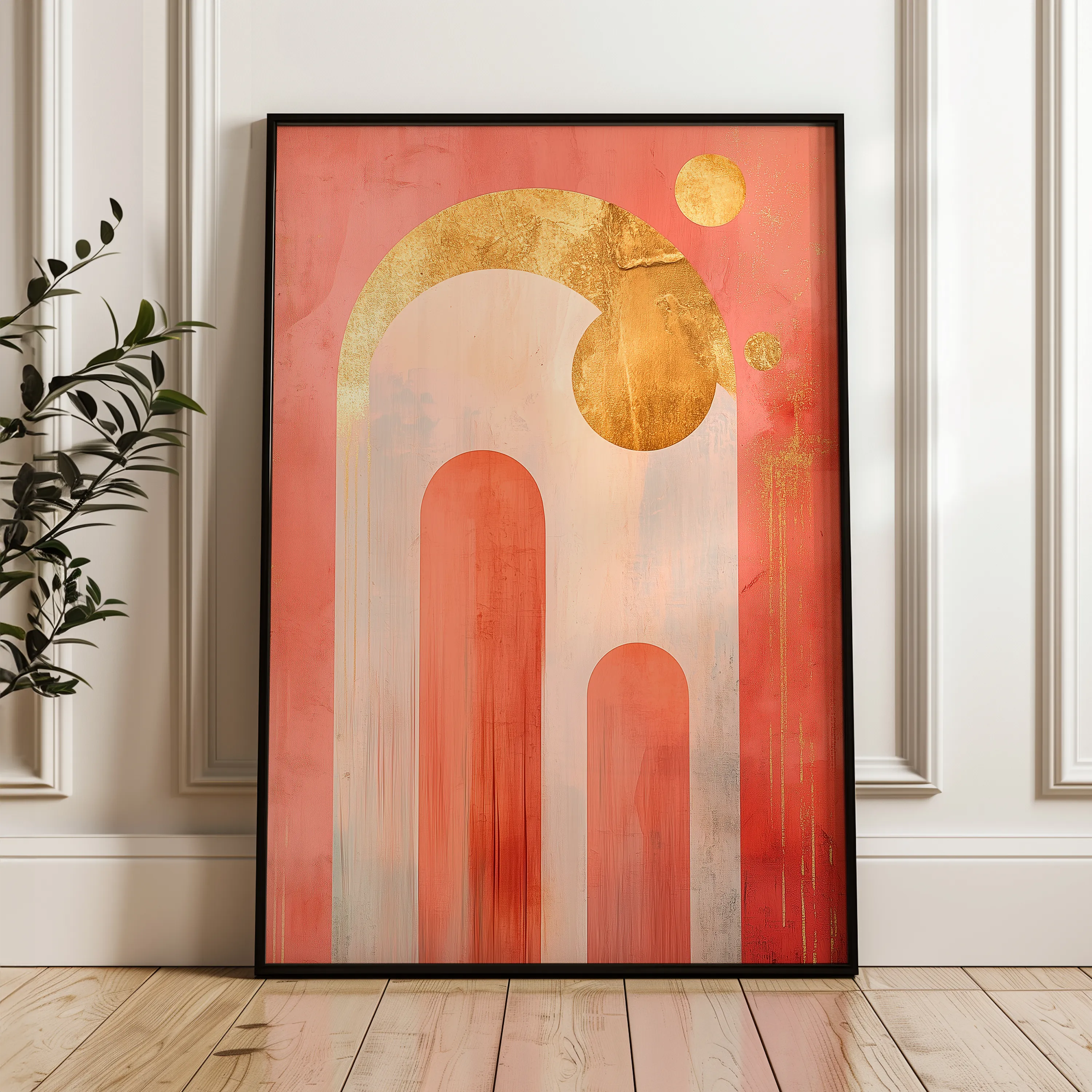 Boho 189 Canvas Art 18" x 24" / 45 x 60 cm / Black