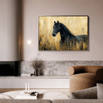 Horses 189 Canvas Art 18" x 24" / 45 x 60 cm / Black