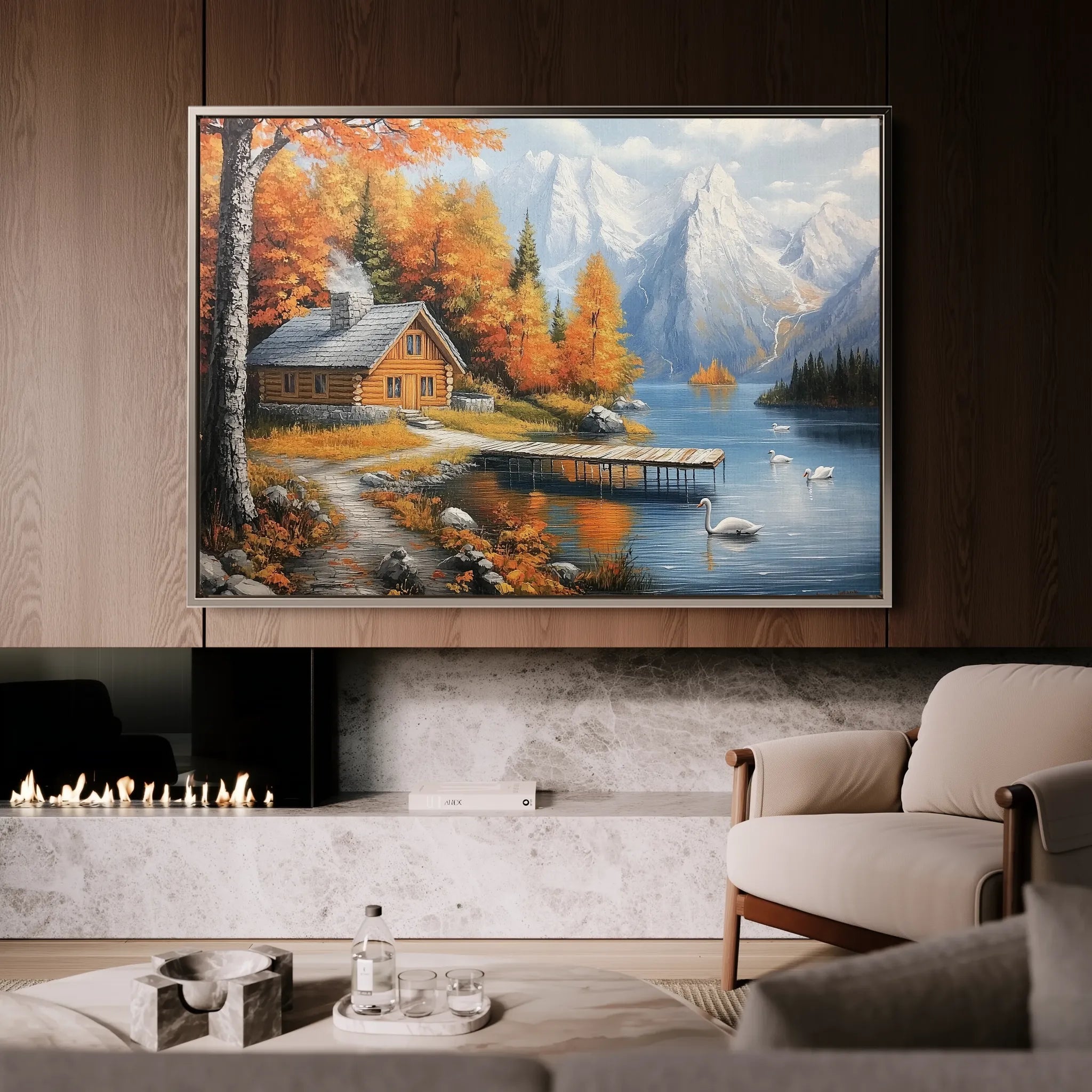 Landscape 189 Canvas Art 18" x 24" / 45 x 60 cm / Black