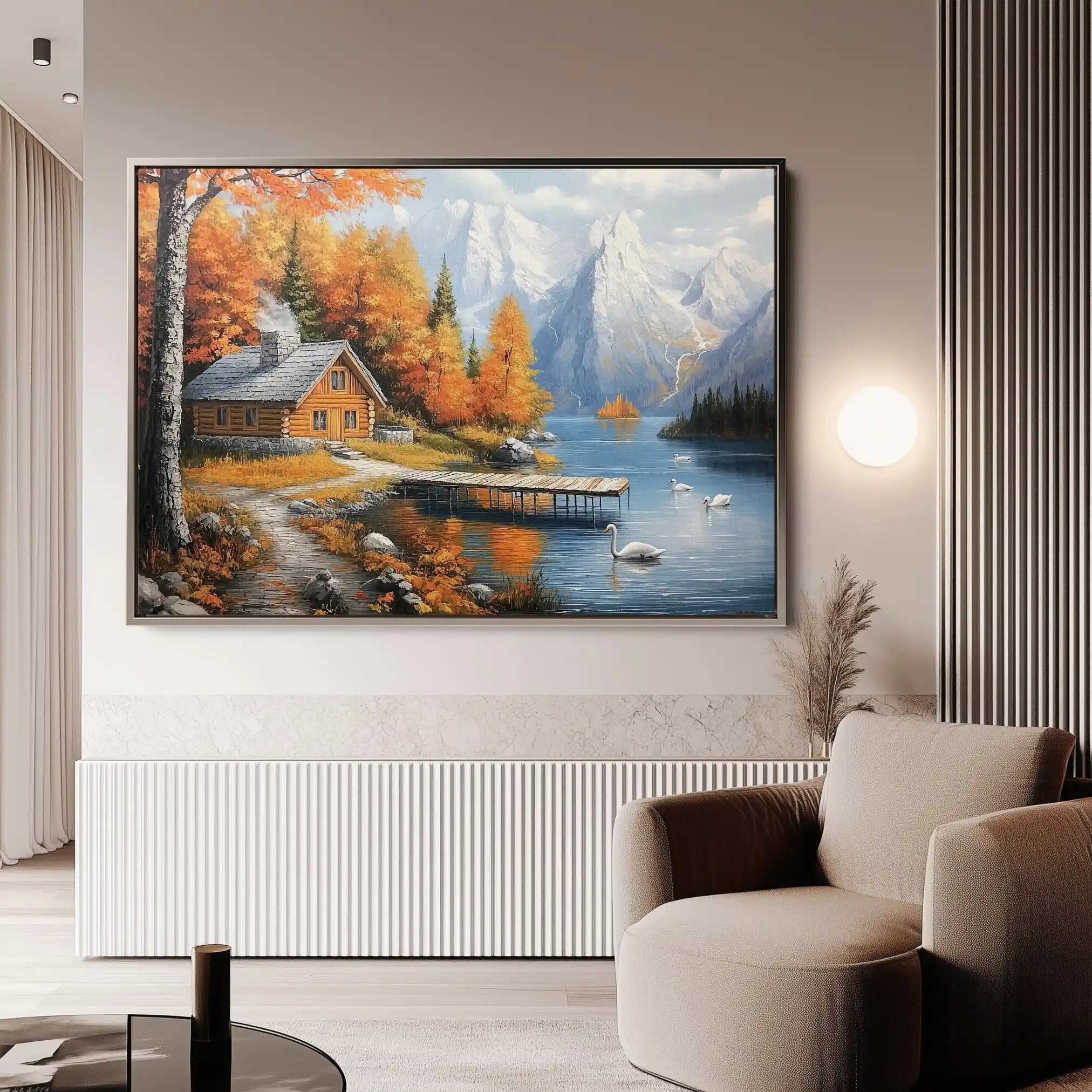 Landscape 189 Canvas Art 60 x 40 cm / Black