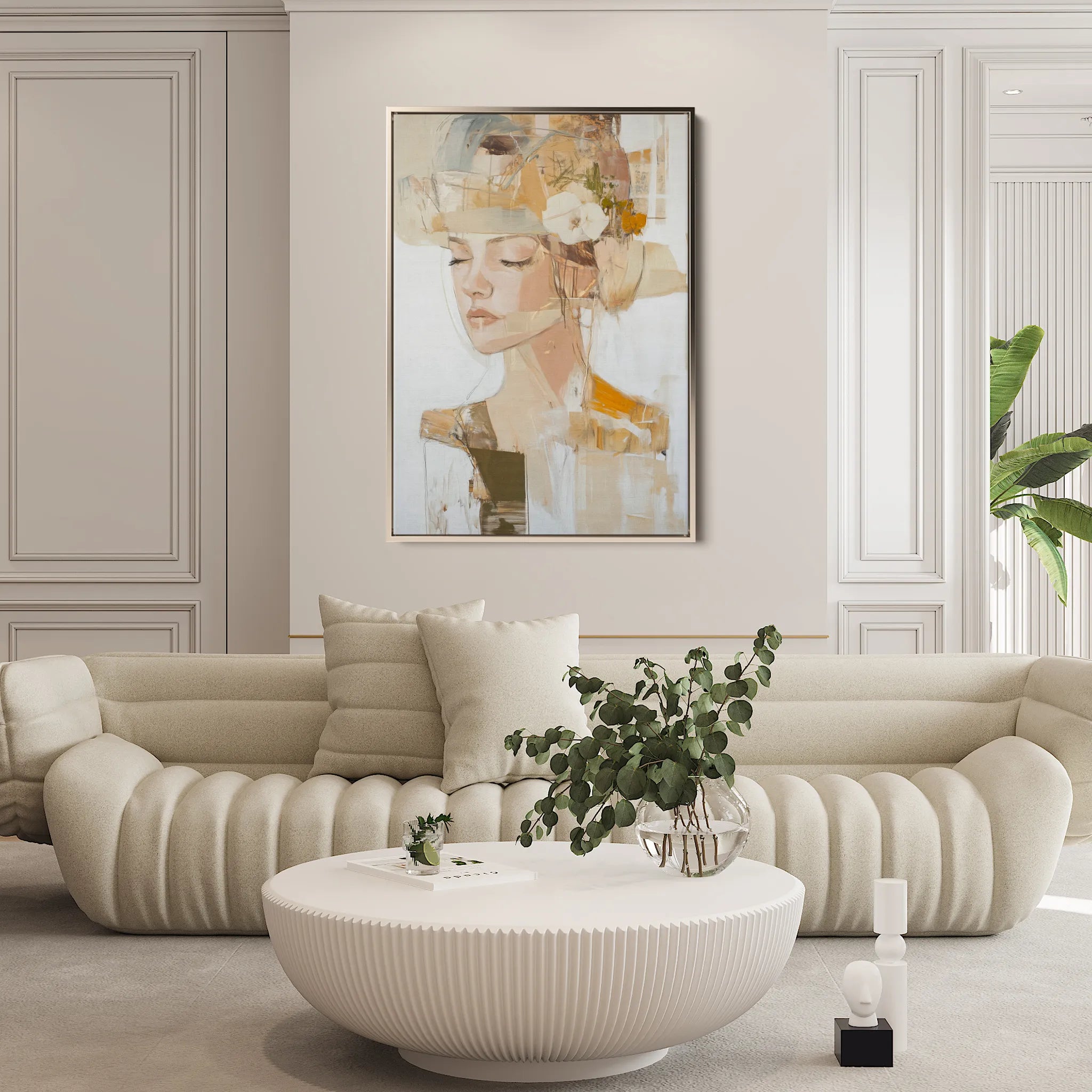 Portrait 189 Canvas Art 18" x 24" / 45 x 60 cm / Black