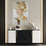 Portrait 189 Canvas Art 18" x 24" / 45 x 60 cm / Black
