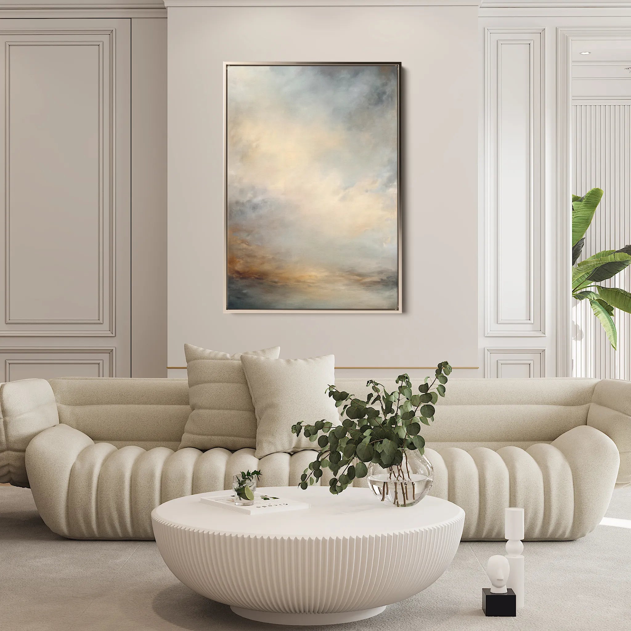 Abstract 1892 Canvas Art 18" x 24" / 45 x 60 cm / Black