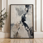 Abstract 1893 Canvas Art 18" x 24" / 45 x 60 cm / Black
