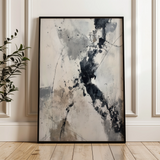 Abstract 1893 Canvas Art 18" x 24" / 45 x 60 cm / Black