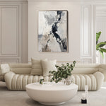 Abstract 1893 Canvas Art 18" x 24" / 45 x 60 cm / Black