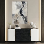 Abstract 1893 Canvas Art 18" x 24" / 45 x 60 cm / Black
