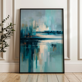 Abstract 1895 Canvas Art 18" x 24" / 45 x 60 cm / Black