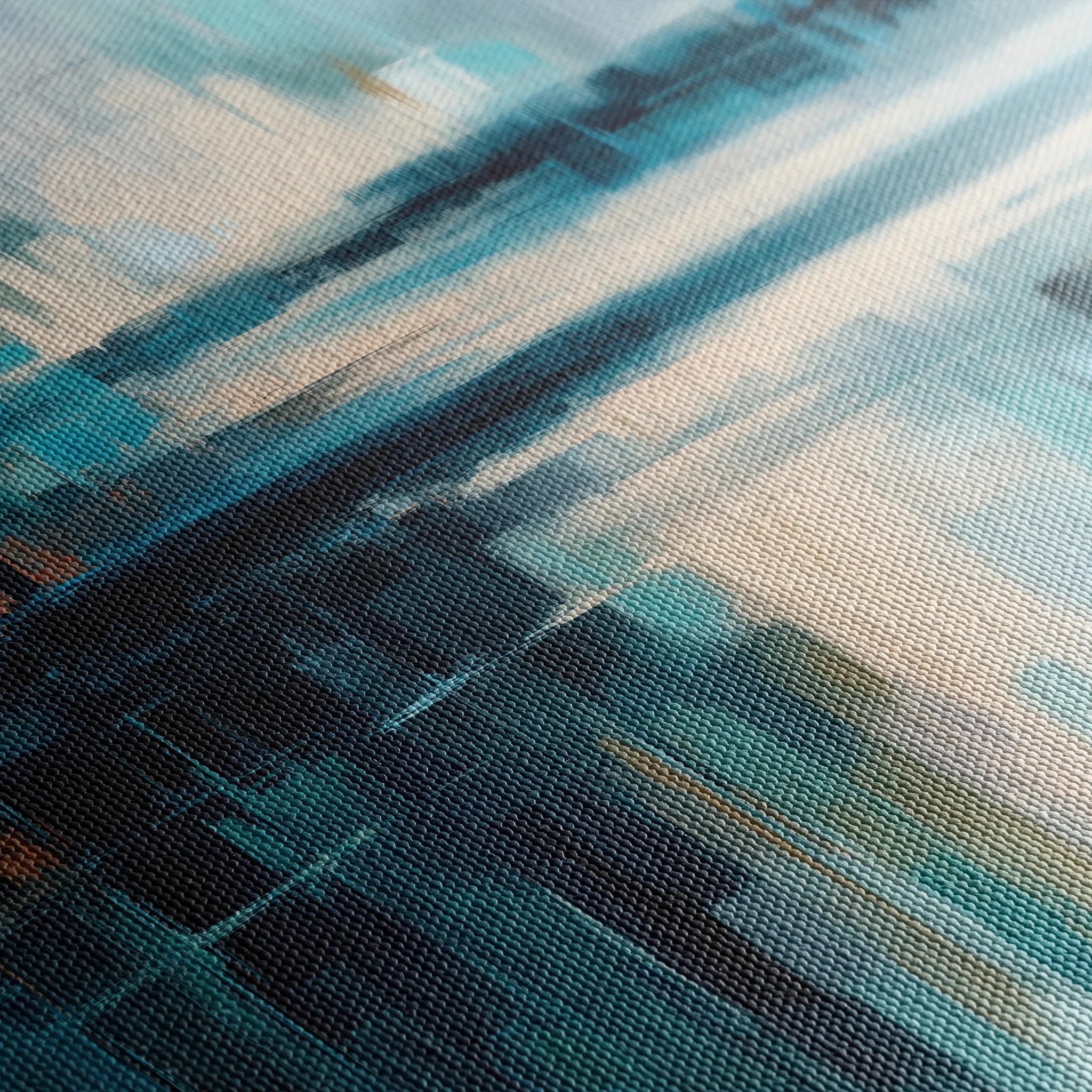 Abstract 1895 Canvas Art 18" x 24" / 45 x 60 cm / Black