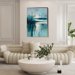Abstract 1895 Canvas Art 60 x 40 cm / Black
