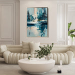 Abstract 1896 Canvas Art 18" x 24" / 45 x 60 cm / Black