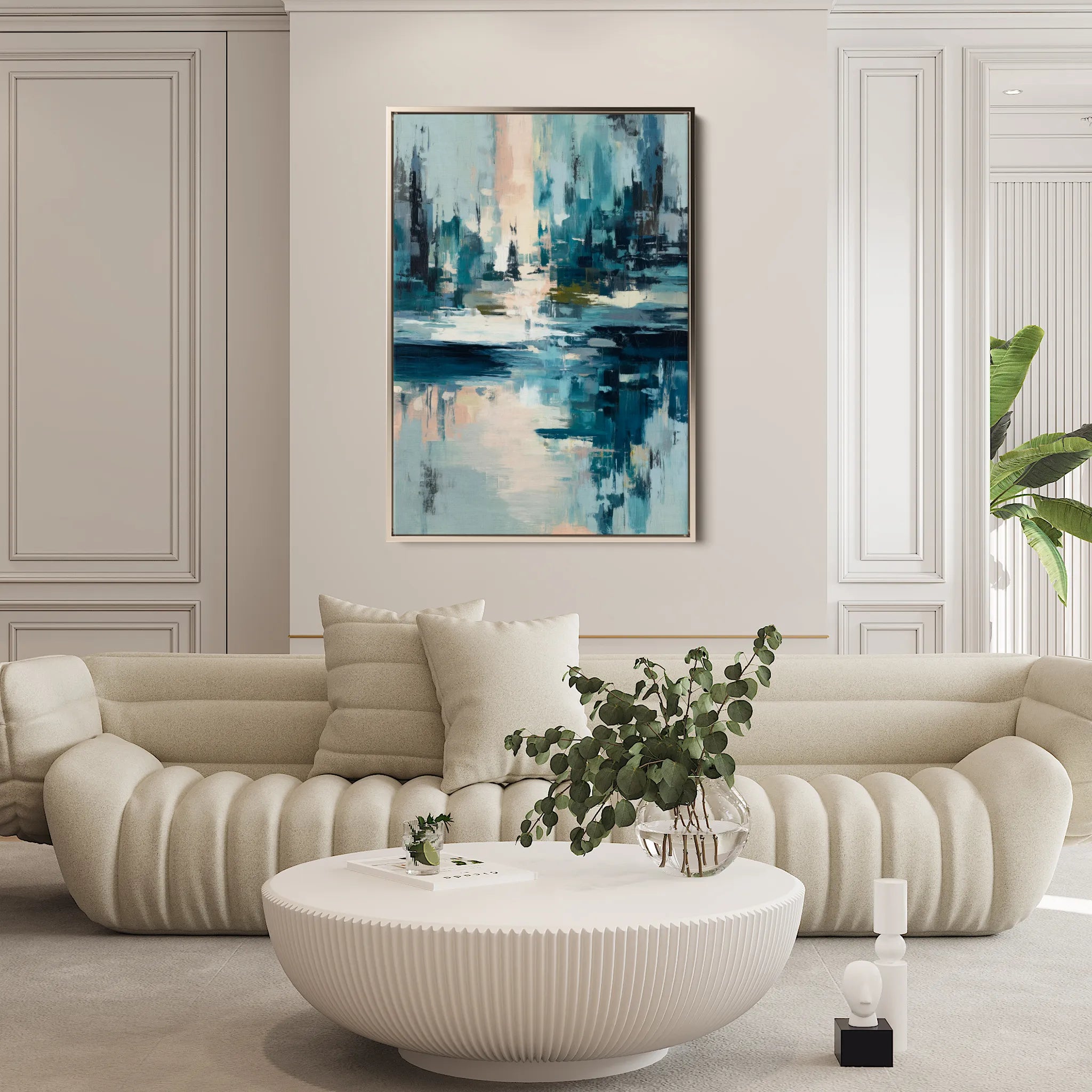 Abstract 1896 Canvas Art 18" x 24" / 45 x 60 cm / Black