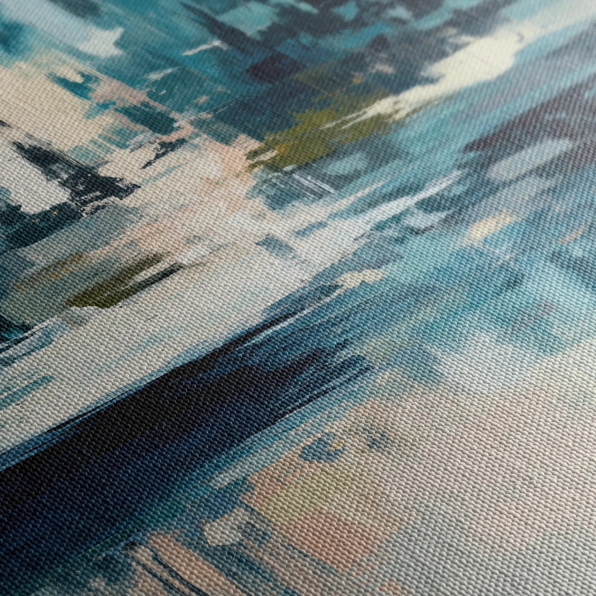 Abstract 1896 Canvas Art 18" x 24" / 45 x 60 cm / Black