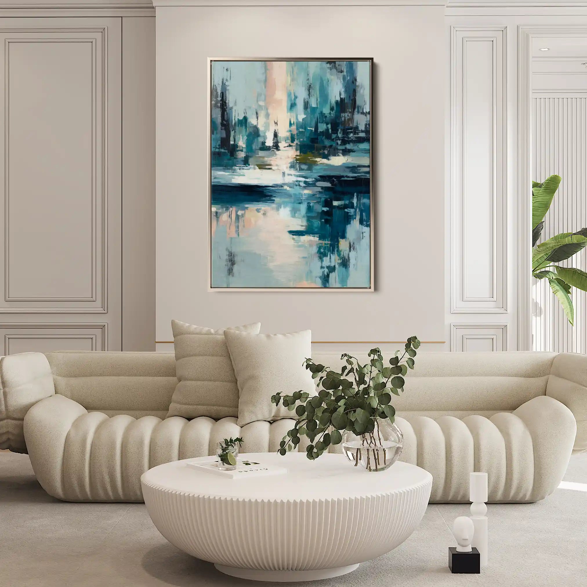 Abstract 1896 Canvas Art 60 x 40 cm / Black