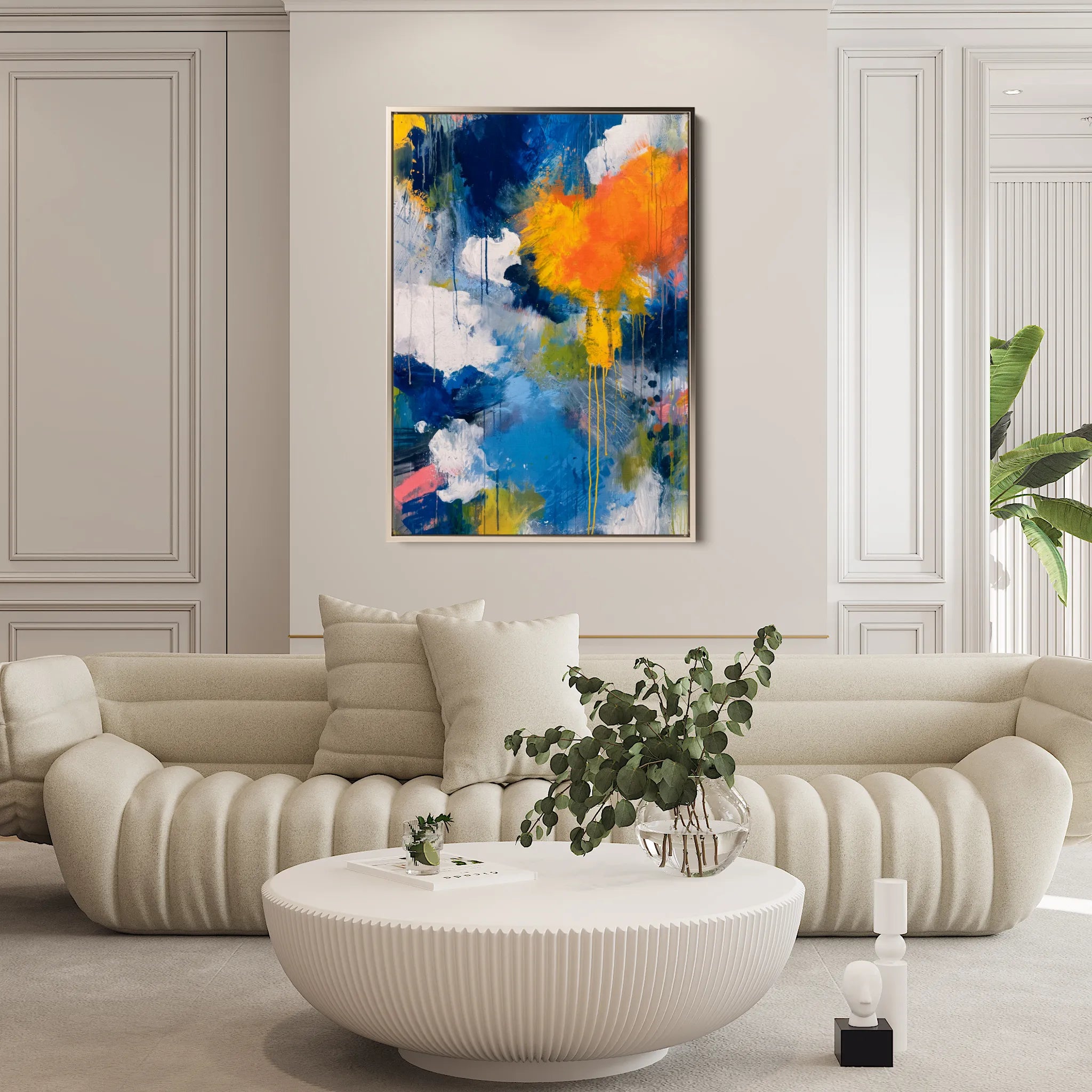 Abstract 1898 Canvas Art 18" x 24" / 45 x 60 cm / Black
