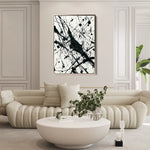 Abstract 1899 Canvas Art 18" x 24" / 45 x 60 cm / Black