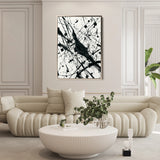 Abstract 1899 Canvas Art 18" x 24" / 45 x 60 cm / Black