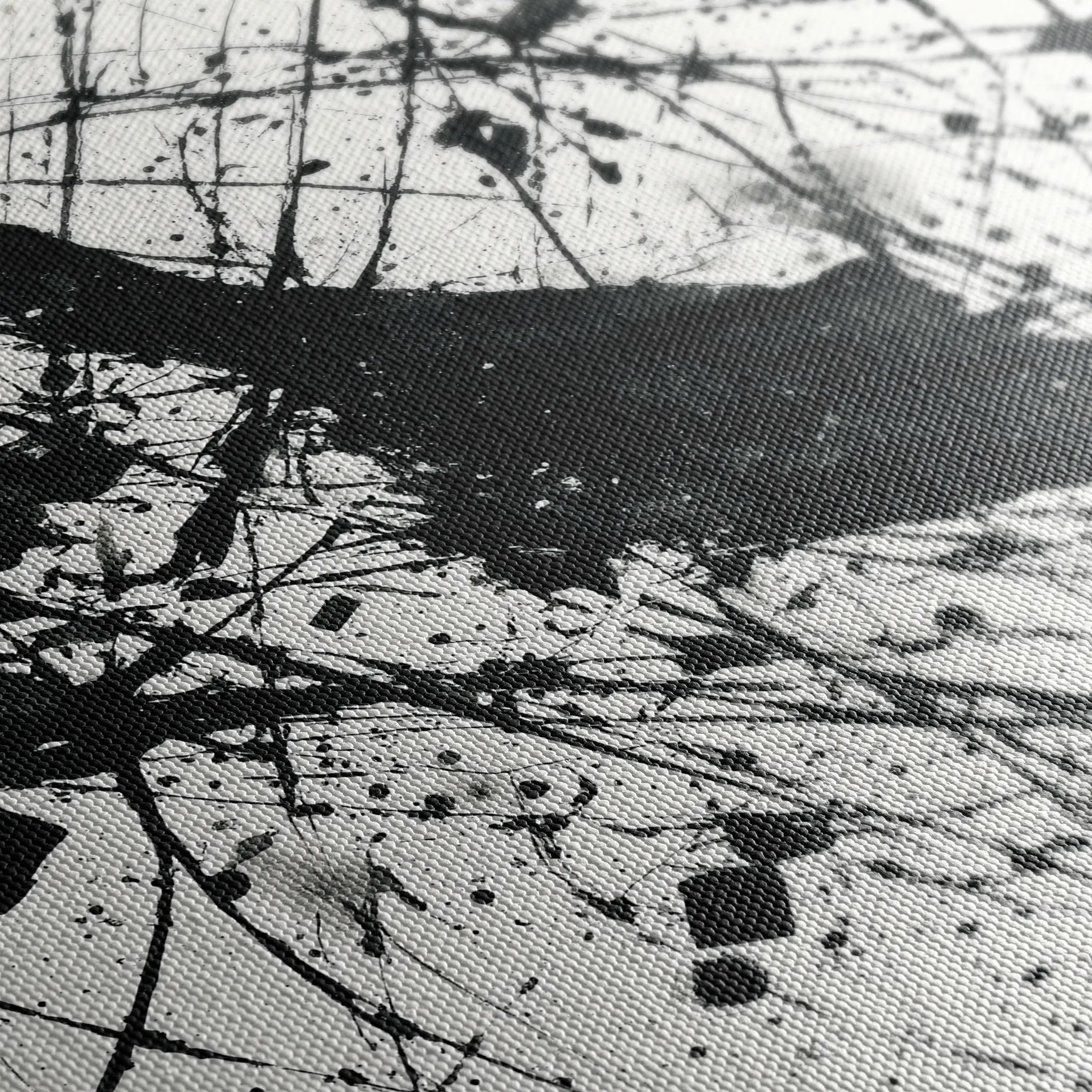 Abstract 1899 Canvas Art 18" x 24" / 45 x 60 cm / Black